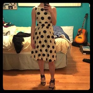 Polka dot silk dress